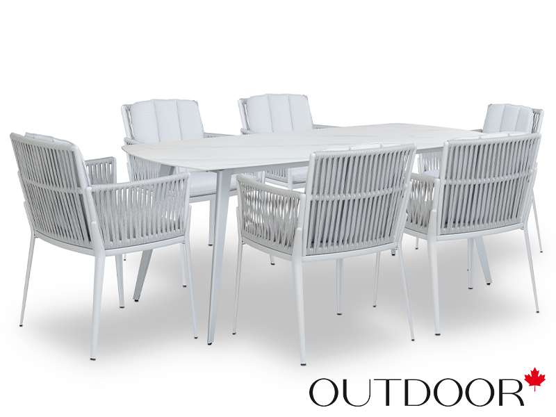 Комплект мебели OUTDOOR Неаполь (стол, 6 стульев), латте