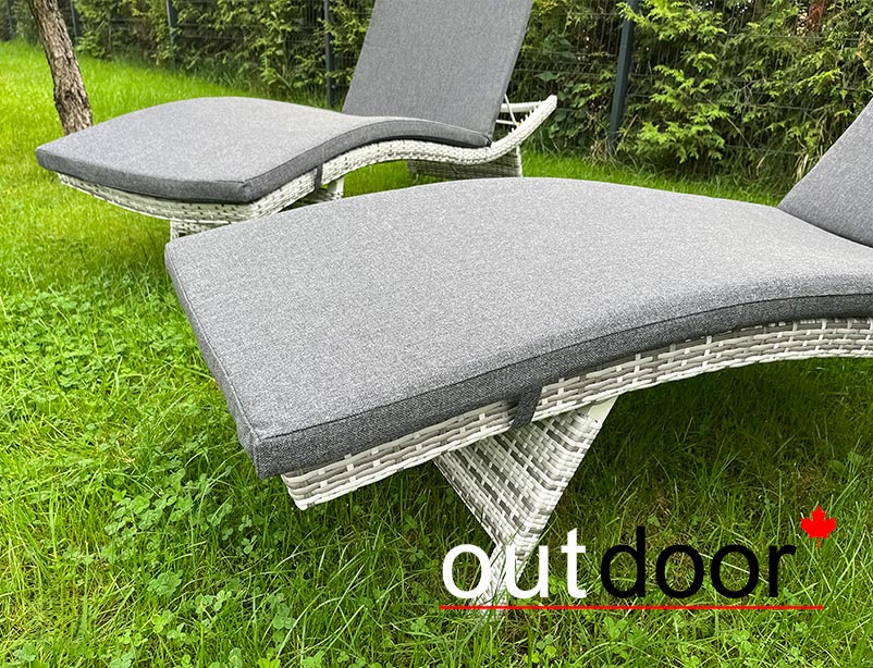 Шезлонг из ротанга OUTDOOR Палермо, светлый микс