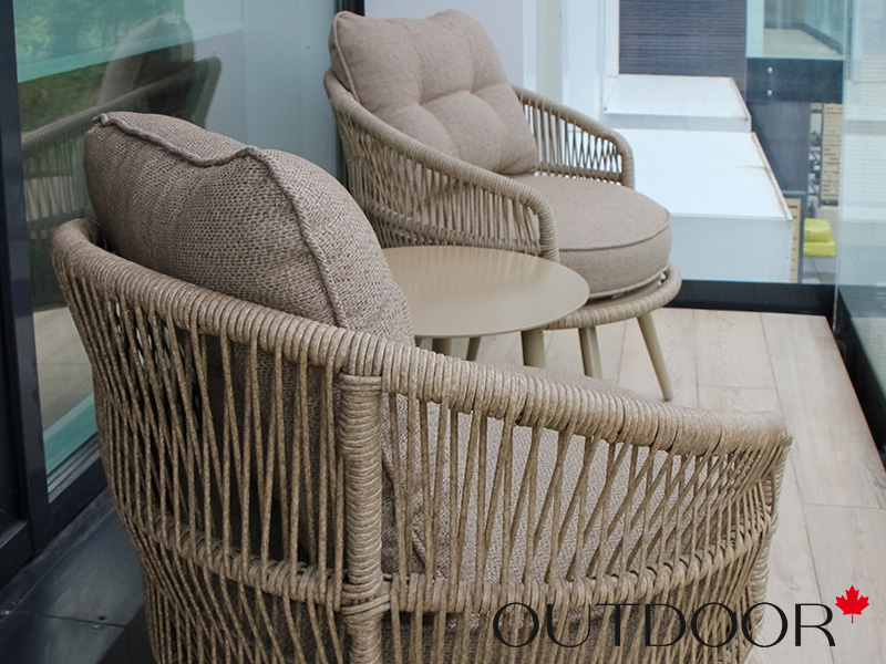 Комплект мебели кофейный OUTDOOR Сан-Ремо (2 кресла, кофейный стол), капучино