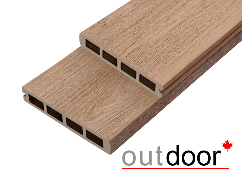 Террасная доска ДПК Outdoor 3D 150*25*3500 мм. завершающая NEVADA/CALIFORNIA  дуб