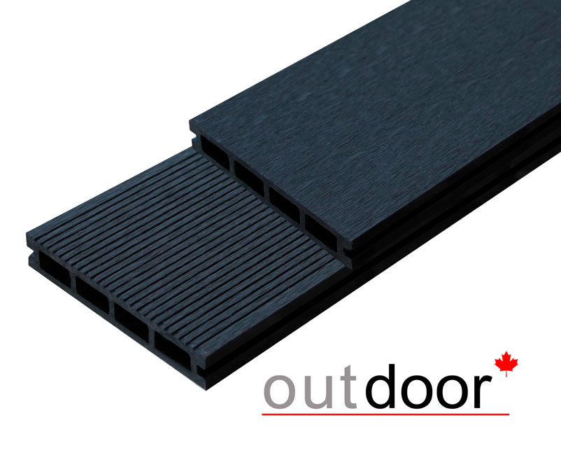 Террасная доска ДПК Outdoor 150*25*2000 мм. вельвет/шлифованная черная