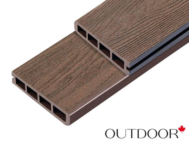 Террасная доска ДПК Outdoor 3D 150*25*4000 мм завершающая HAVANA/ARIZONA BROWN коричневая микс