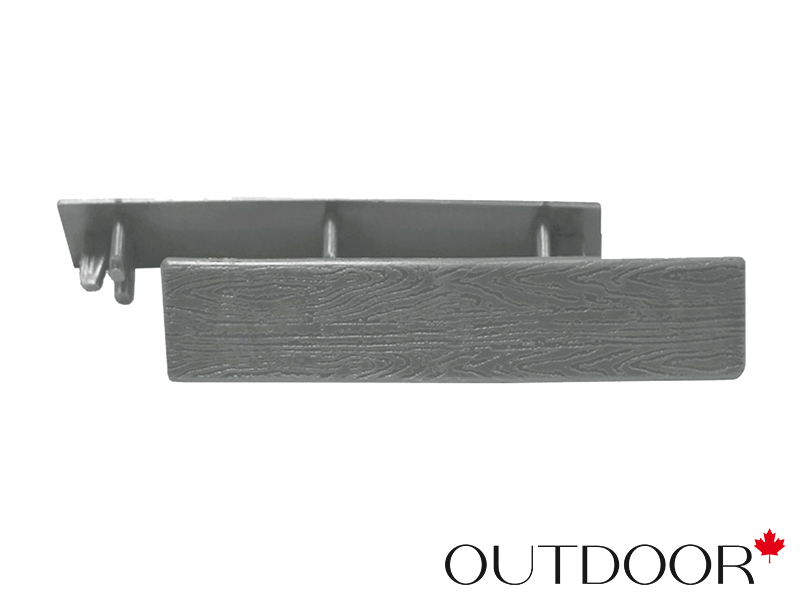 Заглушка торцевая пластиковая Outdoor для доски 115*22 мм серая