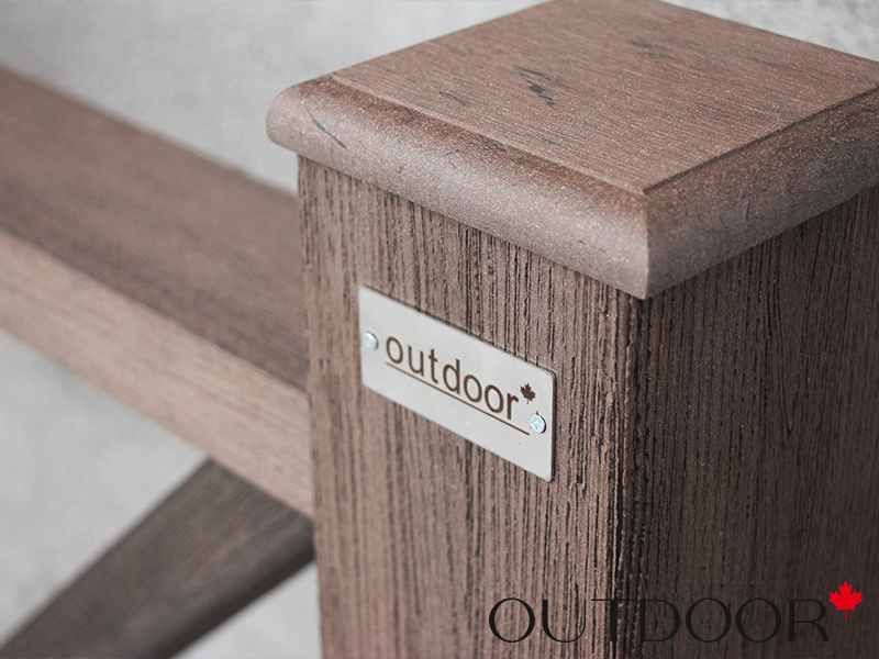 Ограждение из ДПК Outdoor "Кантри" 1000*1000 мм. 3D STORM BROWN