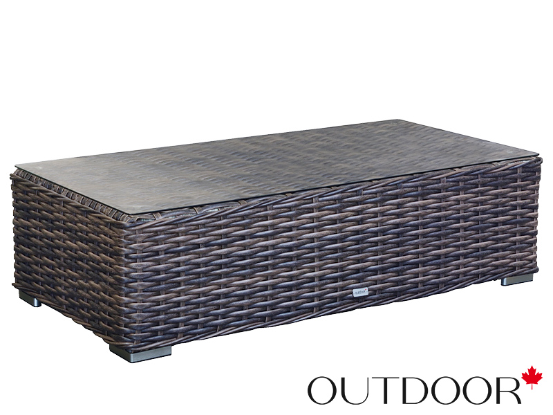 Комплект мебели из ротанга OUTDOOR Мадейра (3-местный диван, 2кресла, стол), ш/п, коричневый