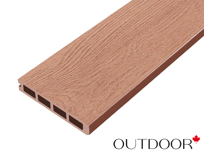 Террасная доска ДПК Outdoor 3D 150*25*4000 мм завершающая NEVADA/CALIFORNIA красное дерево