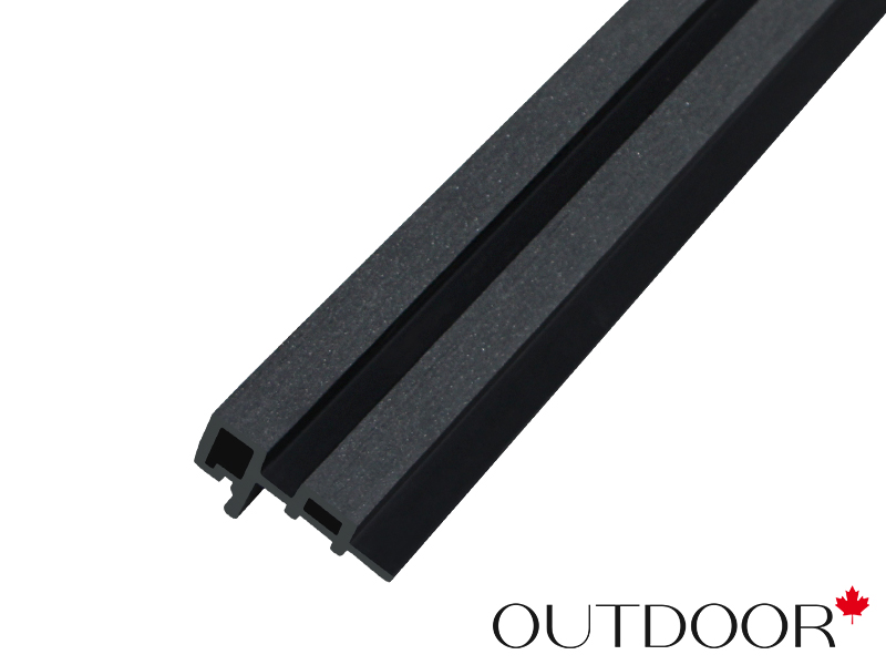 Угловой элемент для панели ДПК Outdoor 85*55*4000 мм. шлифованный черный