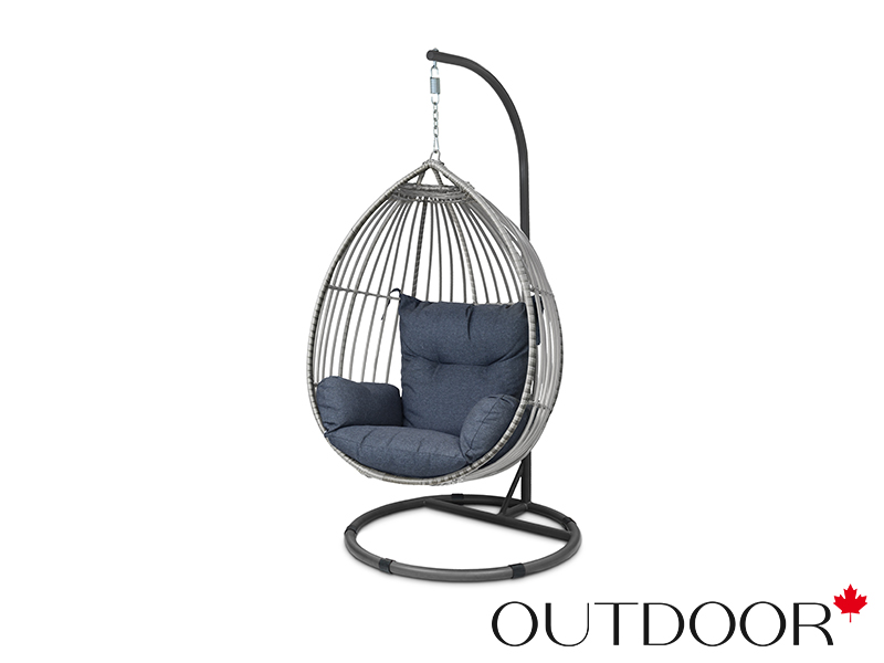 Подвесное кресло "кокон" из ротанга OUTDOOR Самуи, светлый микс