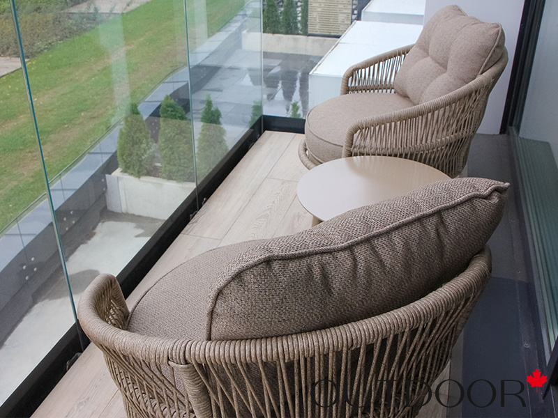 Комплект мебели кофейный OUTDOOR Сан-Ремо (2 кресла, кофейный стол), капучино