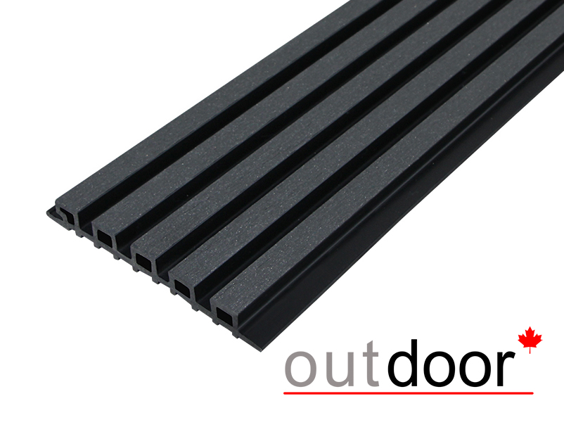 Панель универсальная ДПК Outdoor 3D 220*25*3500 мм. шлифованная черная