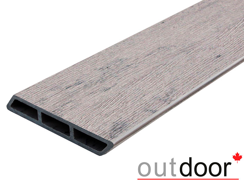 Доска Ромбус ДПК Outdoor 122*22*2000  мм. STORM GREY серая микс