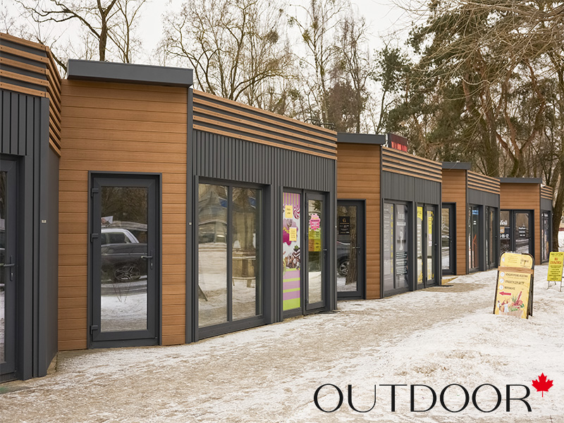 Оформление фасадов парка ларьковОформление фасадов парка ларьков