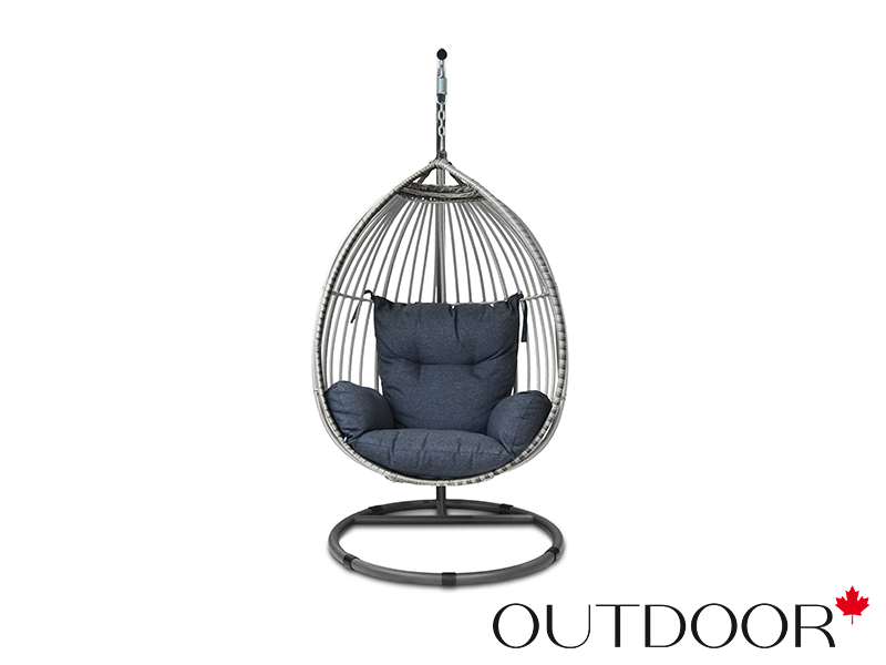 Подвесное кресло "кокон" из ротанга OUTDOOR Самуи, светлый микс