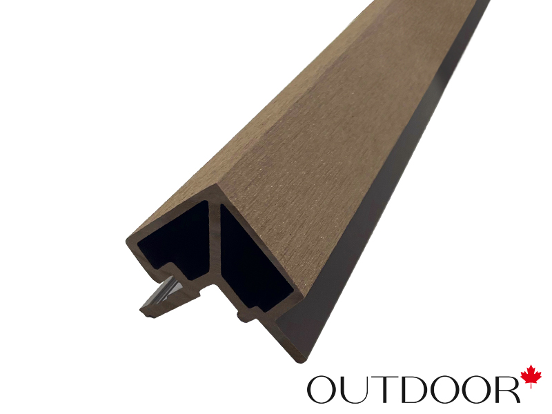 Угловой элемент для панели ДПК Outdoor 74*70*4000 мм. шлифованный дуб