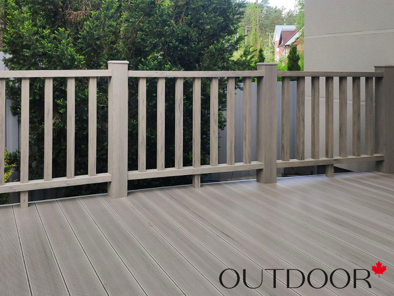 Ограждение из ДПК Outdoor "Классик" 1000*1000 мм. 3D STORM GREY