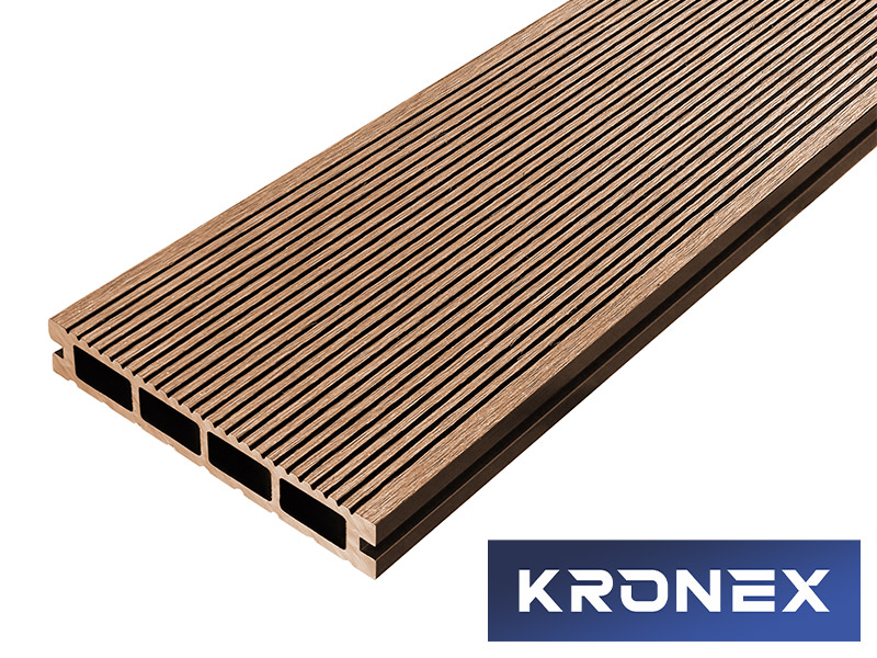 Террасная доска ДПК KRONEX INDUSTRIAL 150*25*3000 мм. вельвет дуб