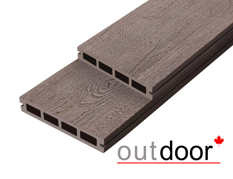 Террасная доска ДПК Outdoor 3D 150*25*3000 мм NEVADA/CALIFORNIA BROWN  коричневая микс