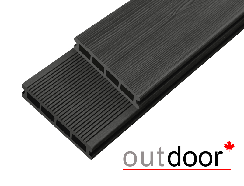 Террасная доска ДПК Outdoor 3D 150*25*1000 мм STORM/вельвет черная