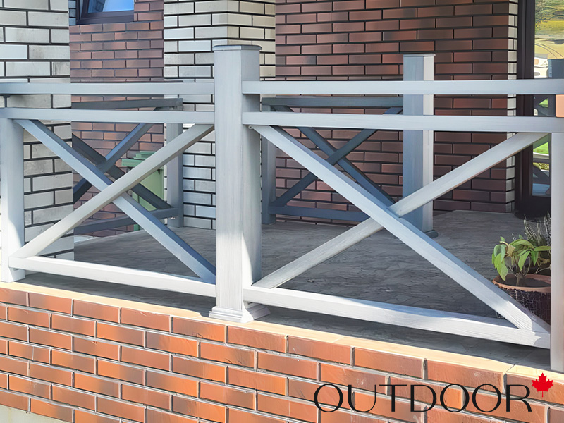 Ограждение из ДПК Outdoor "Кантри плюс" 1000*1000 мм. 3D STORM GREY