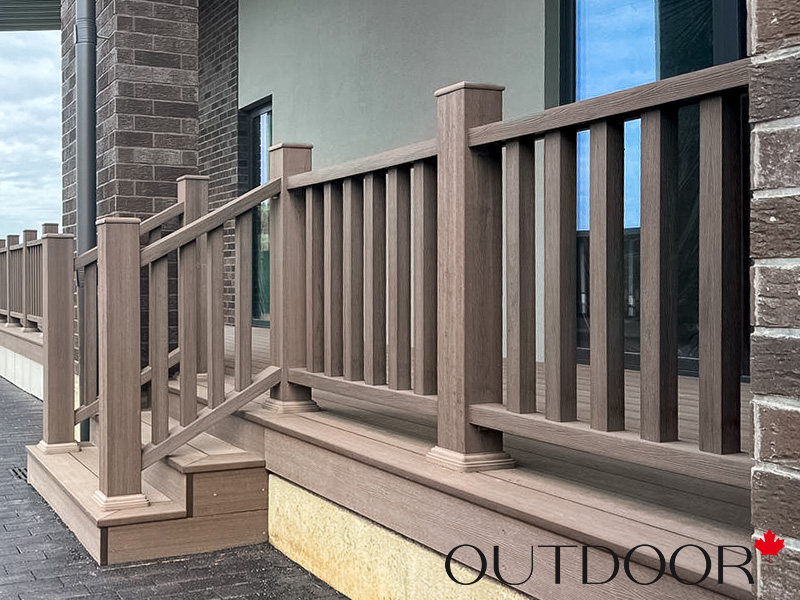 Ограждение из ДПК Outdoor "Классик" 1000*1000 мм. 3D STORM BROWN