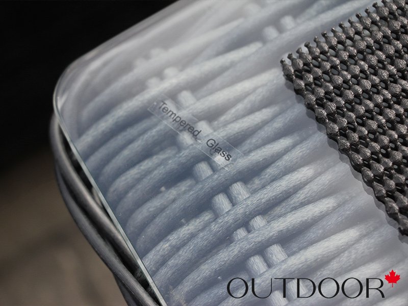 Комплект мебели из ротанга OUTDOOR Флорида (3-местный диван, 2 кресла, стол), узкое плетение, графит