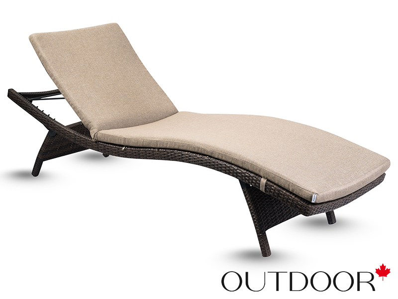 Шезлонг из ротанга OUTDOOR Палермо, коричневый