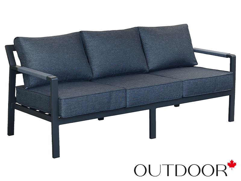 Комплект мебели OUTDOOR Торонто (3-местный диван, 2 кресла, стол), графит