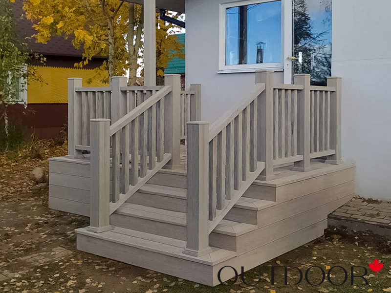 Ограждение из ДПК Outdoor "Классик" 1000*1000 мм. 3D STORM GREY