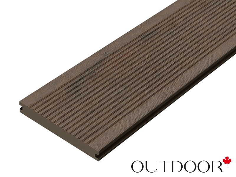 Террасная доска ДПК Outdoor 3D 146*20*3000 мм. полнотелая COUNTRY/вельвет коричневая микс