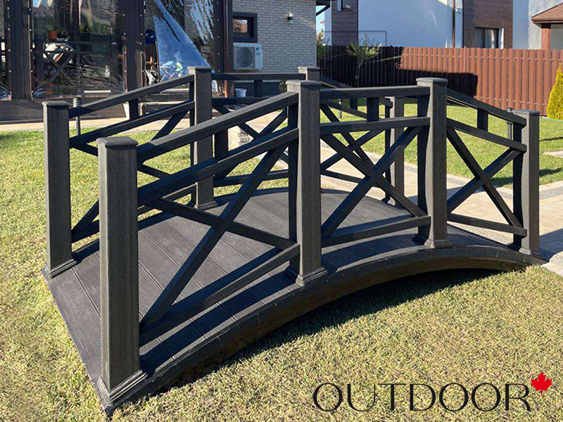 Ограждение из ДПК Outdoor "Кантри плюс" 1000*1000 мм. 3D STORM BLACK