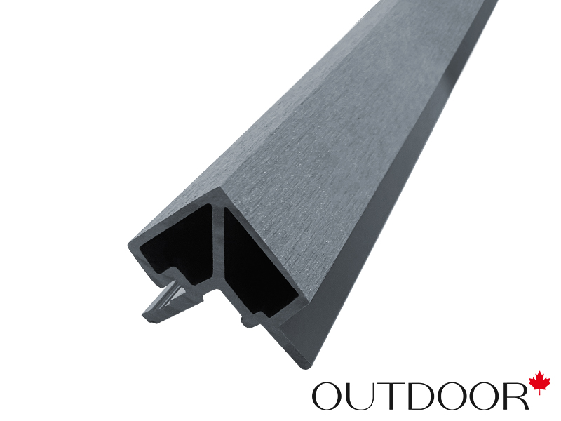 Угловой элемент для панели ДПК Outdoor 74*70*4000 мм. шлифованный графит