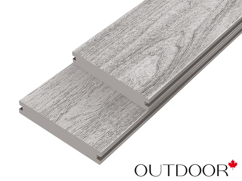 Террасная доска ДПК Outdoor 3D 140*25*3000 мм. полнотелая NEVADA/CALIFORNIA серая