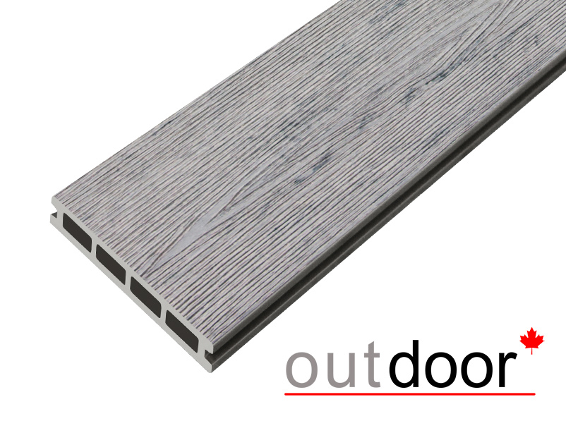 Террасная доска ДПК Outdoor 3D 150*25*3000 мм. STORM/вельвет серая микс