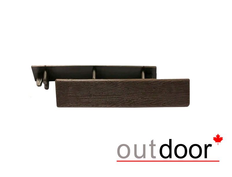 Заглушка торцевая пластиковая Outdoor для доски 115*22 мм коричневая