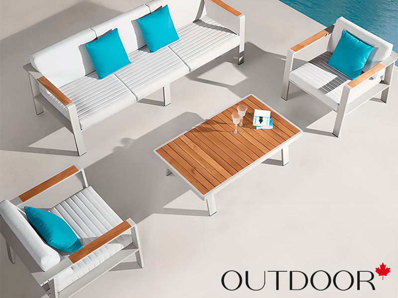 Комплект мебели OUTDOOR Орландо (3-местный диван, 2 кресла, кофейный стол), айвори