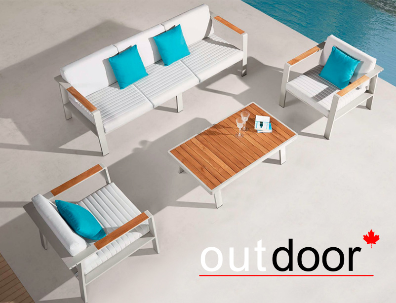 Комплект мебели OUTDOOR Орландо (3-местный диван, 2 кресла, кофейный стол), айвори
