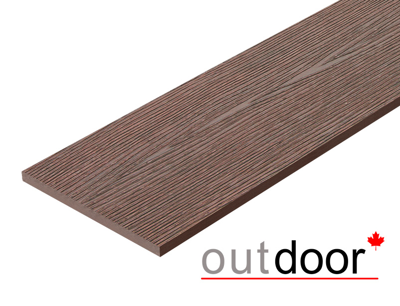Доска ДПК Outdoor 130*9*2000 мм полнотелая STORM BROWN коричневая микс