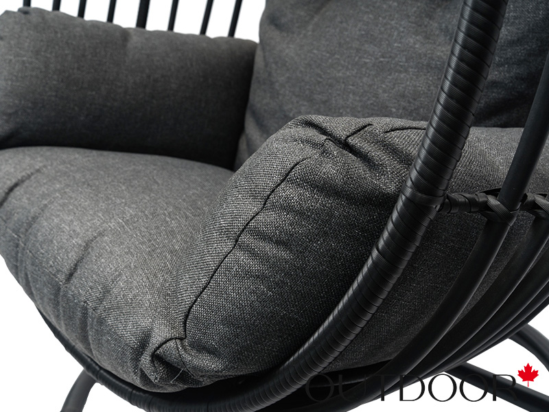 Подвесное кресло "кокон" из ротанга OUTDOOR Самуи, черное