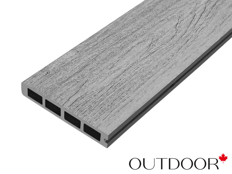 Террасная доска ДПК Outdoor 3D 150*25*4000 мм. завершающая NEVADA/CALIFORNIA серая