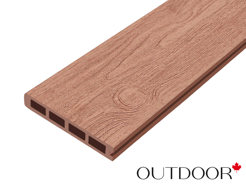 Террасная доска ДПК Outdoor 3D 150*25*4000 мм завершающая NEVADA/CALIFORNIA красное дерево