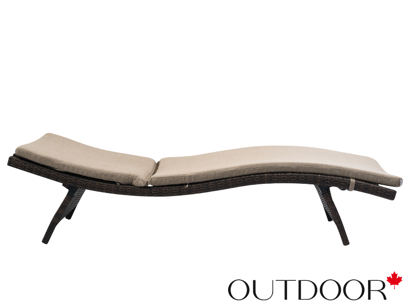 Шезлонг из ротанга OUTDOOR Палермо, коричневый