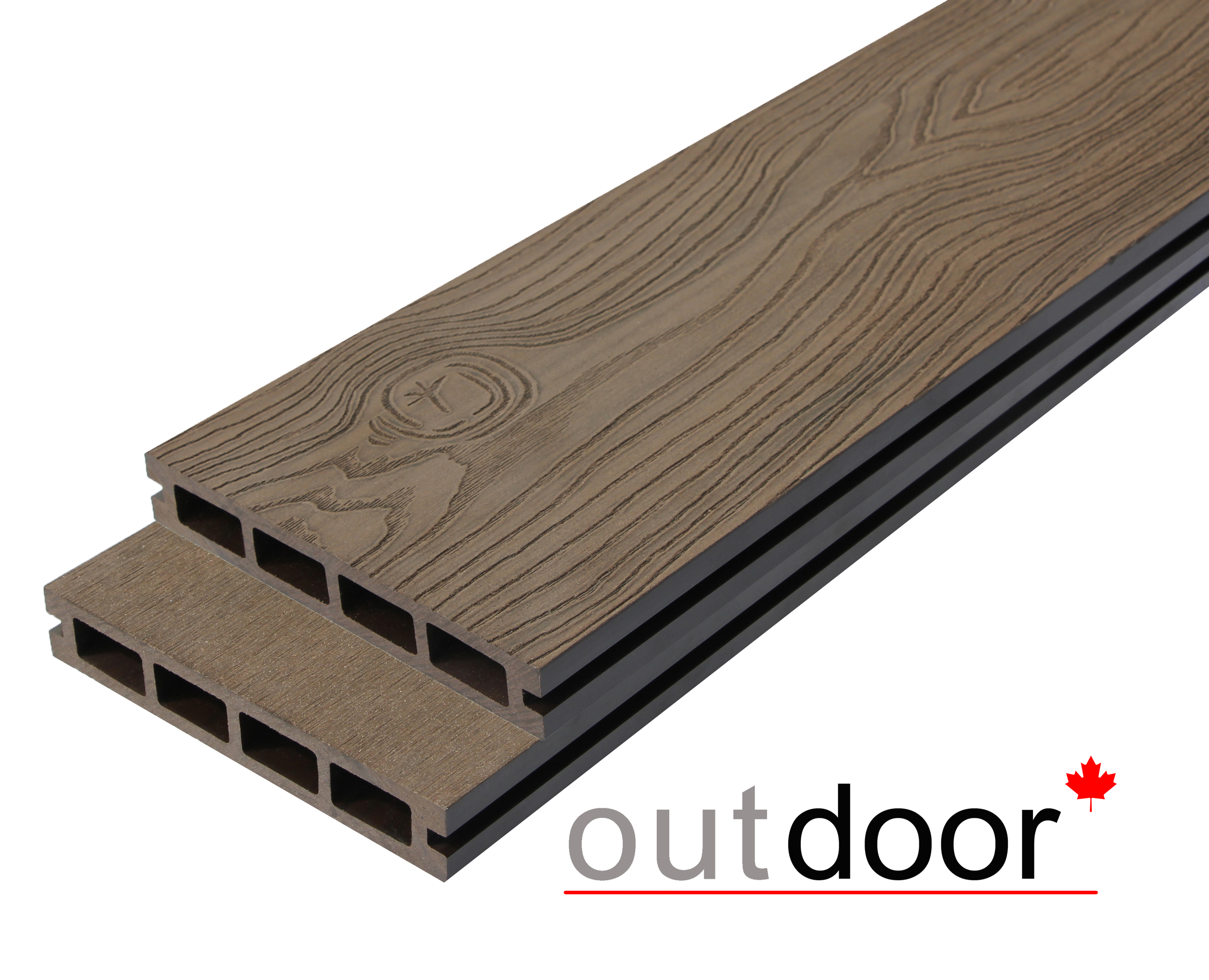 Террасная доска ДПК Outdoor 3D 150*25*3000 мм. OCEAN BROWN коричневая микс