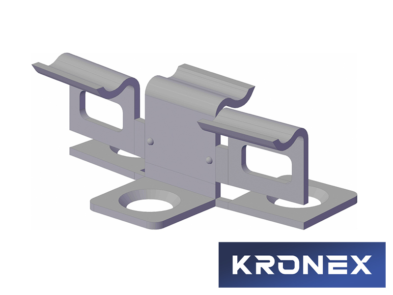 Крепеж промежуточный KRONEX № 9 для каркаса из металлопрофиля и лаги ДПК (упак/100 шт)