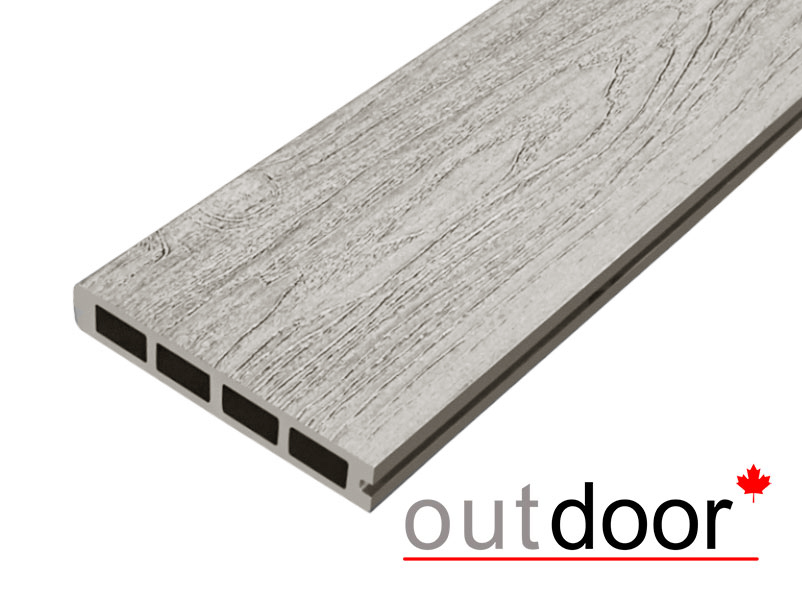 Террасная доска ДПК Outdoor 3D 150*25*4000 мм. завершающая NEVADA/CALIFORNIA серый микс холодный
