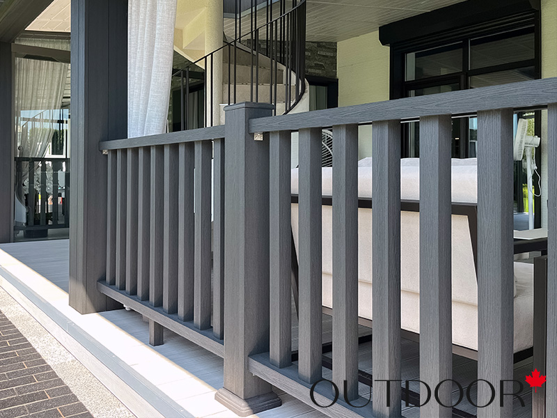 Ограждение из ДПК Outdoor "Классик" 1000*1000 мм. 3D STORM BLACK