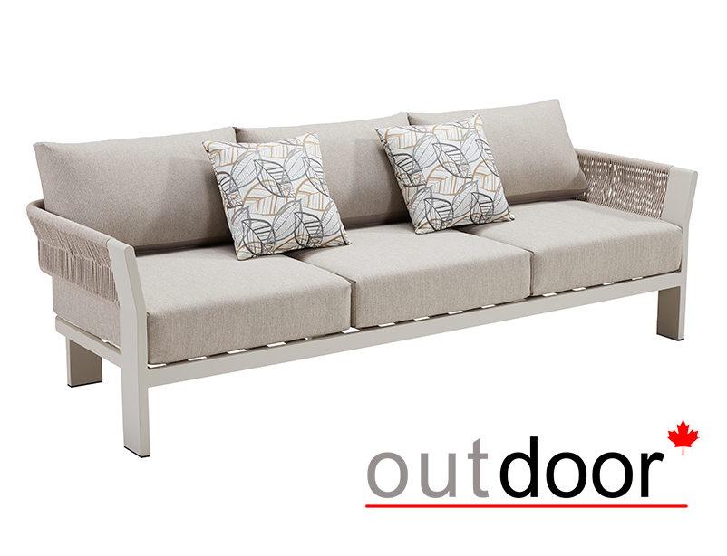 Комплект мебели OUTDOOR Женева (3-местный диван, 2 кресла, кофейный стол), шампань