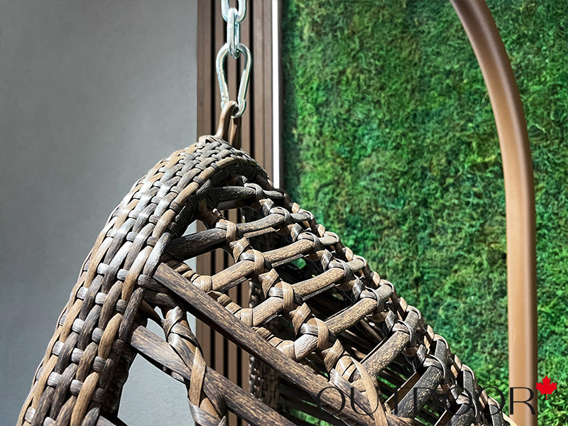 Подвесное кресло "кокон" из ротанга OUTDOOR Сорренто, коричневое