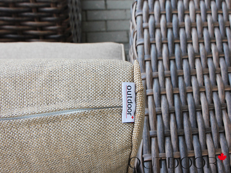 Комплект мебели из ротанга OUTDOOR Санторини (угловой диван, стол), широкое плетение, коричневый