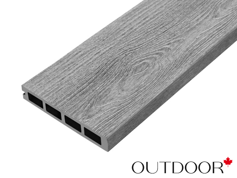 Террасная доска ДПК Outdoor 3D 150*25*4000 мм. завершающая NEVADA/CALIFORNIA серая