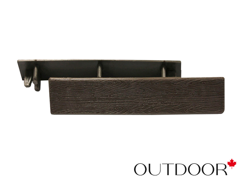 Заглушка торцевая пластиковая Outdoor для заборной доски 115*22 мм темно-коричневая